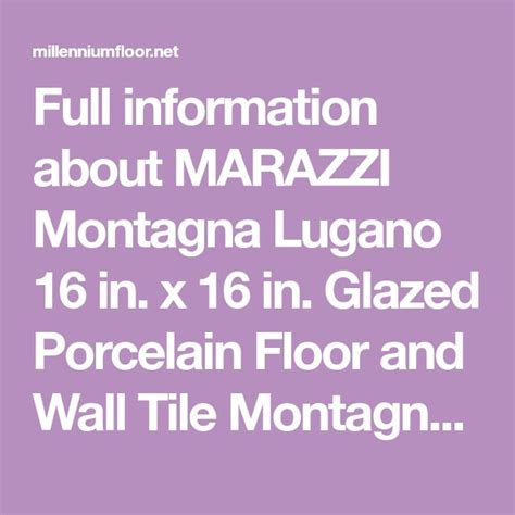 Marazzi Montagna Lugano 16x16 Porcelain Floor And Wall Tile