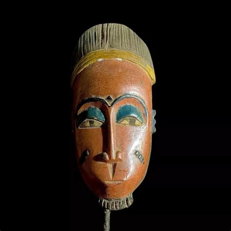 Masques Africains Antiques Visage Tribal Vintage En Bois Sculpt