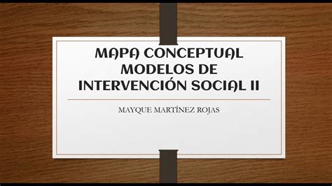 Mapa Conceptual Modelos de Intervención Social II YouTube