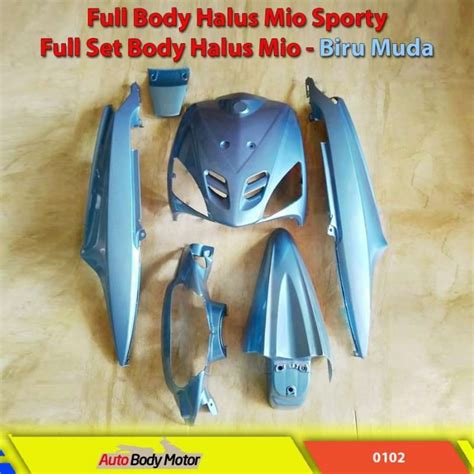 Jual Full Body Halus Mio Sporty Full Set Body Halus Mio Biru Muda