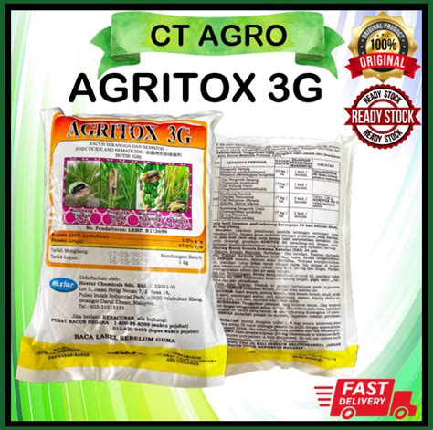 AGRITOX 3G 1KG 4KG Racun Serangga Ready Stock Racun Serangga Dan