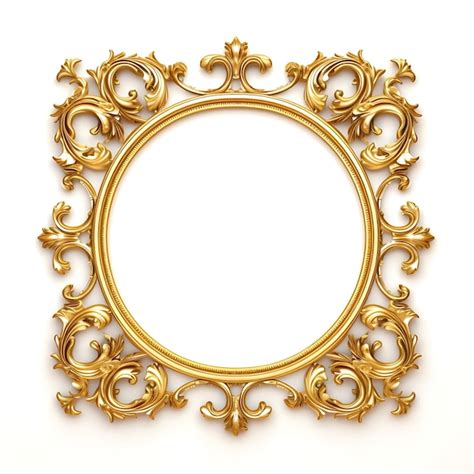 Premium Ai Image Realistic Royal Golden Frame Background Design