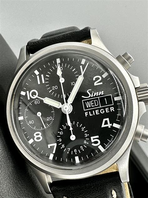 Sinn 356 Pilot Flieger Chronograph Acrylic 385mm Swiss Automatic Black
