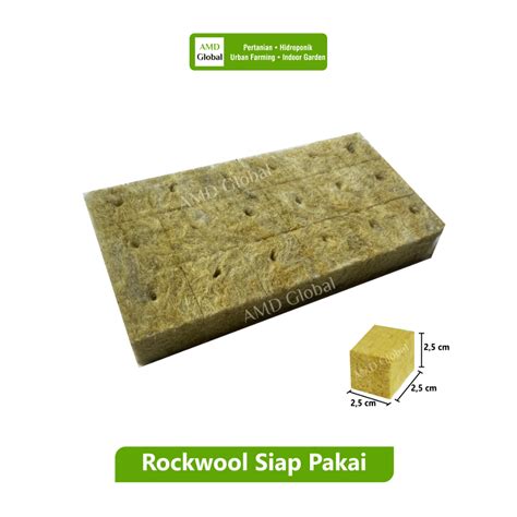 Jual Siap Pakai Rockwool Cultilene Potongan Media Tanam Hidroponik