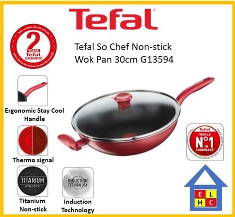 Tefal So Chef Wok Pan With Glass Lid G Cm Lazada