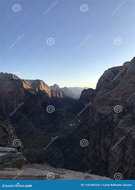 Top Of Angels Landing Stock Photo Image Of National 110160724