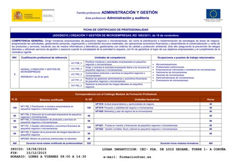 Familia profesional ADMINISTRACIÓN Y GESTIÓN