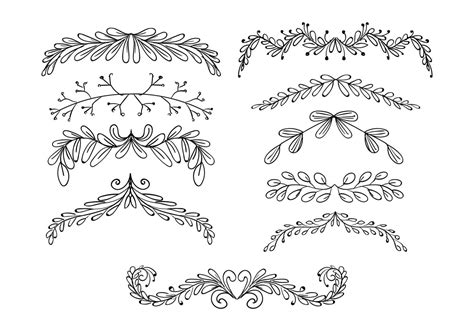 Elegant decorative floral dividers set 1270394 Vector Art at Vecteezy