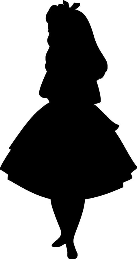 Alice In Wonderland Silhouette Vector