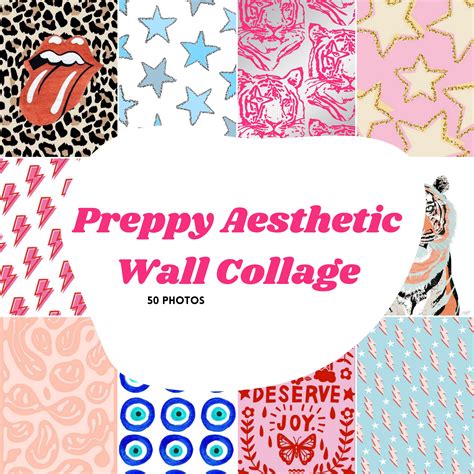 Waschbär Preppy Aesthetic Pictures Wall Collage Kit Preppy Room Decor