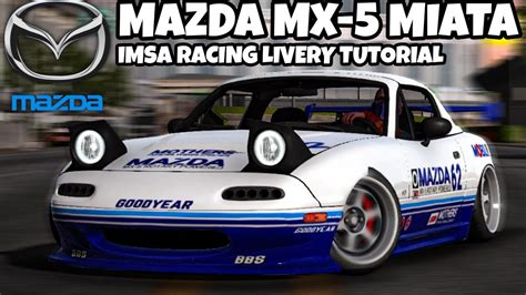 Easy Mazda MX 5 Miata IMSA Racing Livery Car Parking Multiplayer