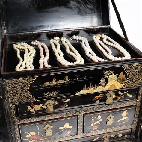 Antique Jewelry Chest Japanese Black Lacquer For Sale At 1stdibs