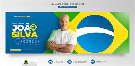 Banner Campanha Eleitoral No Brasil Para Campanha De Marketing De Mídia