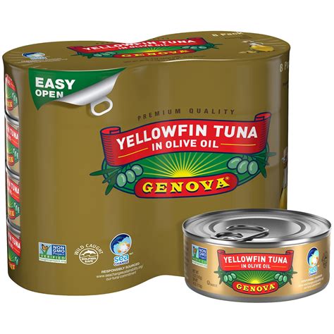 8 Pack Genova Yellowfin Tuna In Olive Oil 5oz Walmart