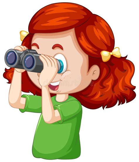 Cartoon Girl Binoculars Stock Illustrations 904 Cartoon Girl