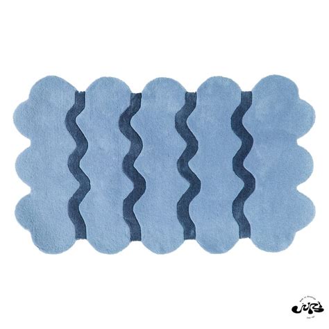 Sculpted Edge Hand Tufted Rug Wavy Wool Area Rug Irregular Etsy In