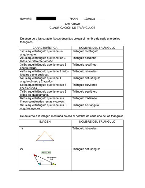 Solution Clasificaci N De Tri Ngulos Ejercicios Resueltos Studypool