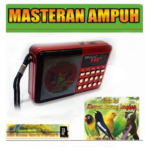 Jual MP3 Masteran Burung Kicau Speaker Audio Lengkap Suara Juara Lomba