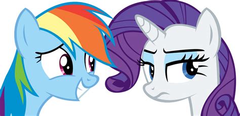 Rainbow Dash And Rarity Vector Really By Cyanlightning On Deviantart