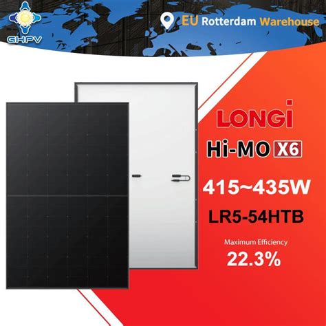 Longi Solar Panels Hi Mo X6 Explorer 415W 420W 425 Watt Panneau Solaire