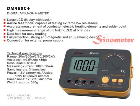 Digital Milli OHM Meter DM480C Apeco