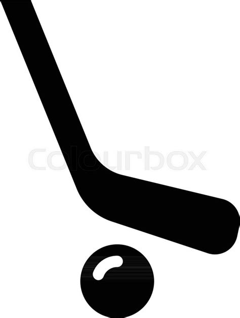 Glyph Beautiful Hockey Ball Vector Stock Vector Colourbox