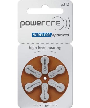 Power One Size Zinc Air Hearing Aid Batteries Pack