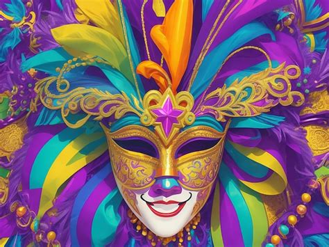 Premium AI Image Mardi Gras Festival Illustration Art