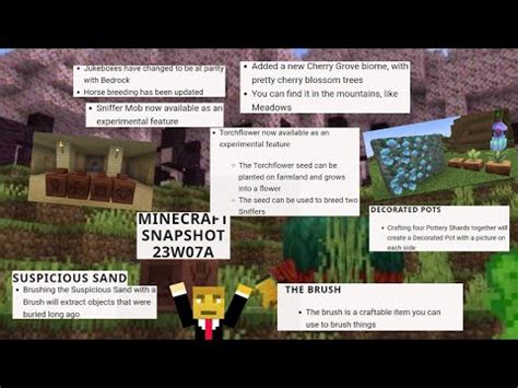 Minecraft Net Snapshot 23W07A New Cherry Blossom Biome Archaeology