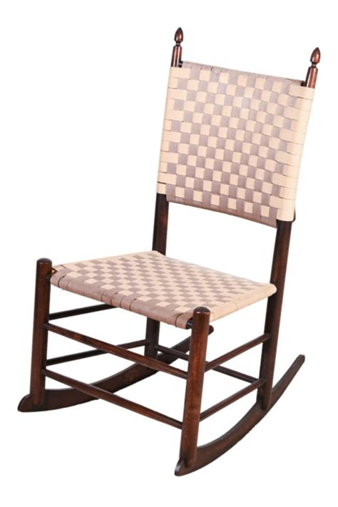 At Auction Antique 19th Century Shaker Rocking Chair