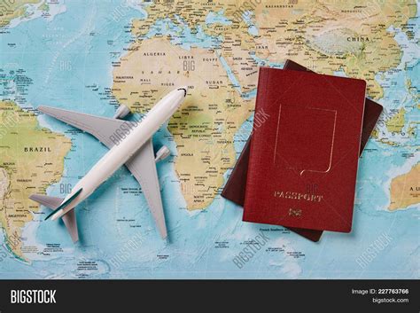 Airplane Two Passports Image And Photo Free Trial Bigstock