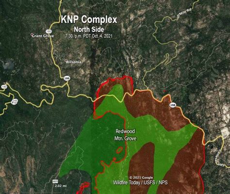 Knp Complex Of Fires Crosses Generals Highway East Of Wilsonia