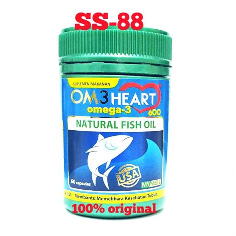 Jual Om3heart Omega 3 Natural Fish Oil Isi 60 Kapsul Shopee Indonesia