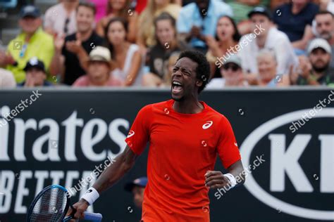 Gael Monfils France Reacts After Being Editorial Stock Photo Stock