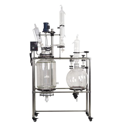 Volumes Jacketed Chemical Hydrolysis L Glass Reactor Double Layer