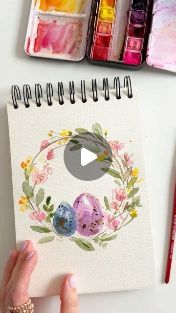 Anna Koliadych On Instagram Spring Easter Wreath With Watercolor