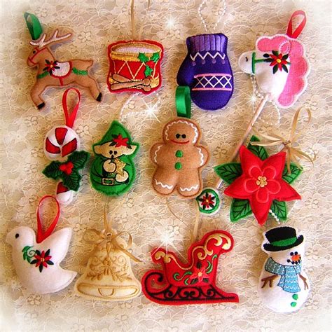 Felt Ornament Collection Machine Embroidery Designs