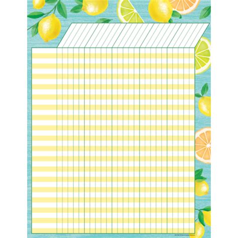 Lemon Zest Incentive Chart Tcr Teacher Created Resources