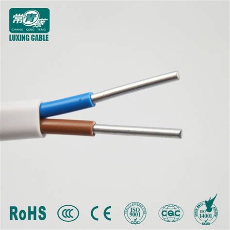 China Electrical House Wire Copper Core PVC Insulated 2 Cores BVVB