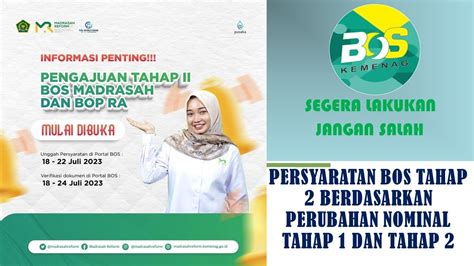 Unggah Persyaratan Bos Tahap Berdasarkan Perubahan Nominal Tahap