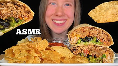 Asmr Moe S Chicken Burrito Mukbang No Talking Eating Sounds Youtube