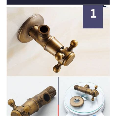 Luxury Faucet Replacement Parts Antique Brass Angle Valve For Toilet Universal Stop Water