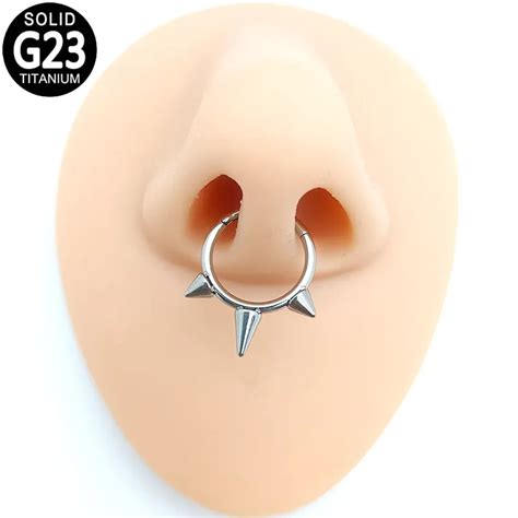 Piercing De Titanio G Para Oreja Y Nariz Aro Con Pinchos Segmento