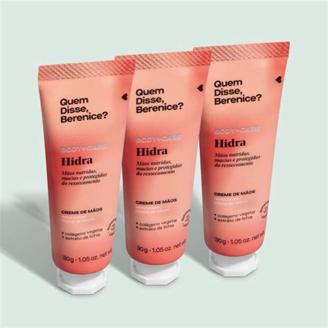 Combo Hidra Creme Hidratante para Mãos 3 unidades Quem disse Berenice