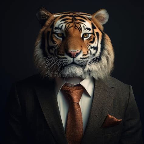 Tiger In Costume Stock Image Image Of Formal Cartoon 299948207