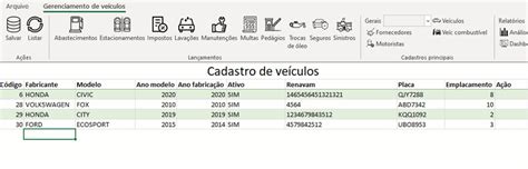 Planilha De Checklist De Veículos Excel Gratuita Guia Do Excel