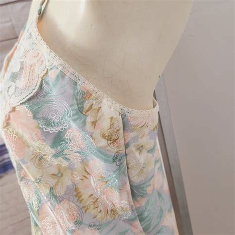 Vintage 90s 100 Slip Dress Nightie Lingerie 1990s Bo Gem