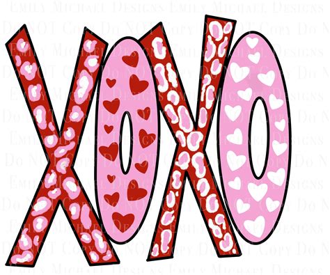 Xoxo Png Digital Download Digital Art Valentines Day Png Printable