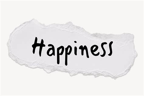 Happiness word typography, torn paper | Free Photo - rawpixel