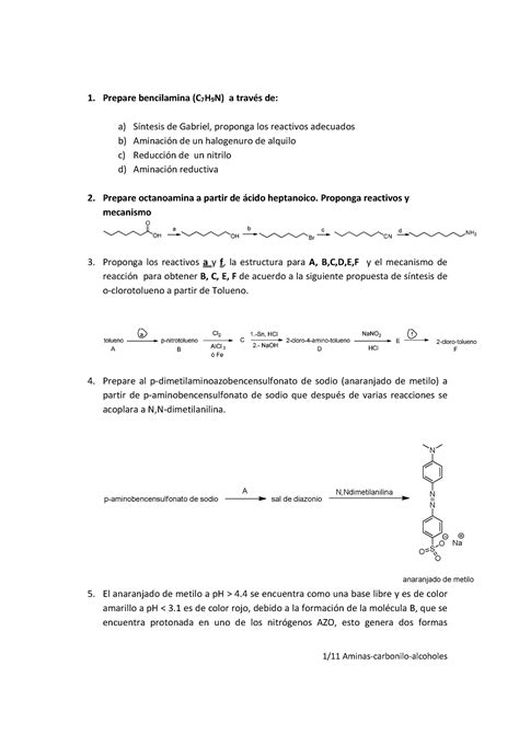 Guia De Organica Prepare Bencilamina C H N A Trav S De A